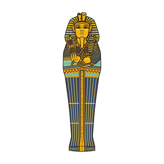 Pharaoh sarcophagus top view. PNG - JPG and vector EPS (infinitely scalable).