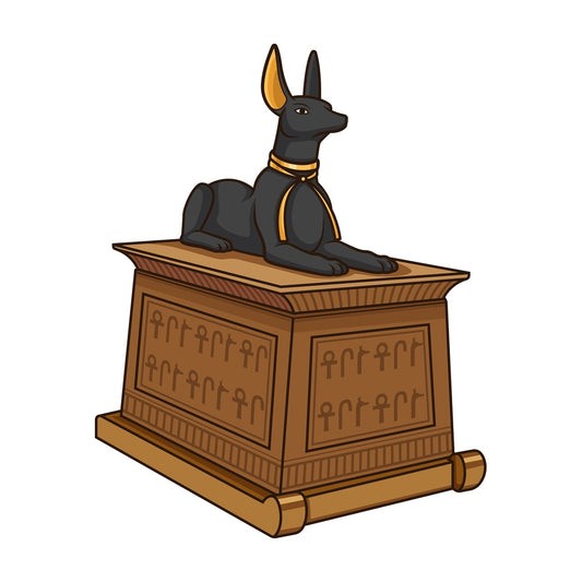 Ancient egyptian treasure chest. PNG - JPG and vector EPS (infinitely scalable).