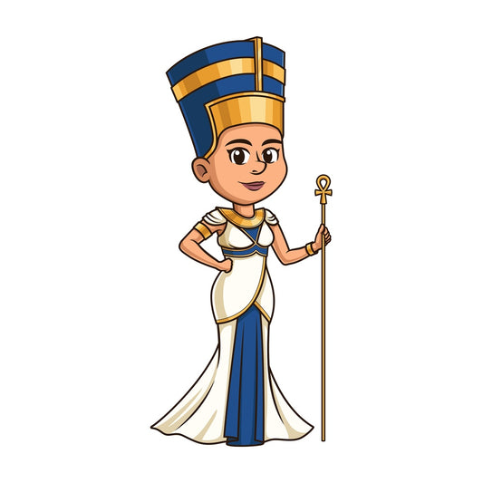 Ancient egyptian queen. PNG - JPG and vector EPS file formats (infinitely scalable). Image isolated on transparent background.