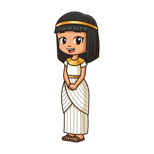 Ancient egyptian little girl. PNG - JPG and vector EPS file formats (infinitely scalable). Image isolated on transparent background.