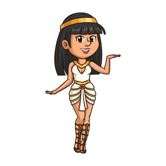 Ancient egyptian woman dancing. PNG - JPG and vector EPS file formats (infinitely scalable). Image isolated on transparent background.