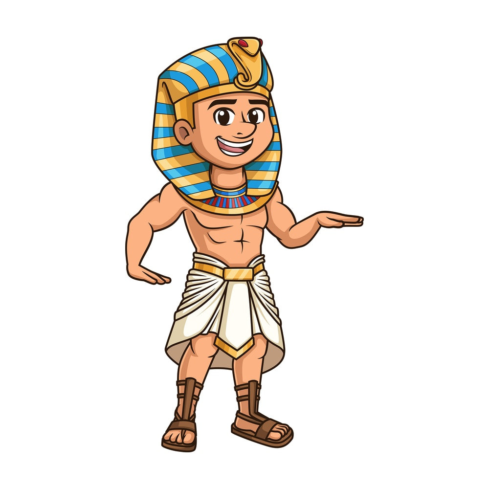 Ancient egyptian man dancing. PNG - JPG and vector EPS file formats (infinitely scalable). Image isolated on transparent background.