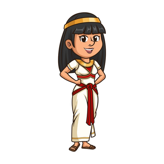 Ancient egyptian noblewoman. PNG - JPG and vector EPS file formats (infinitely scalable). Image isolated on transparent background.