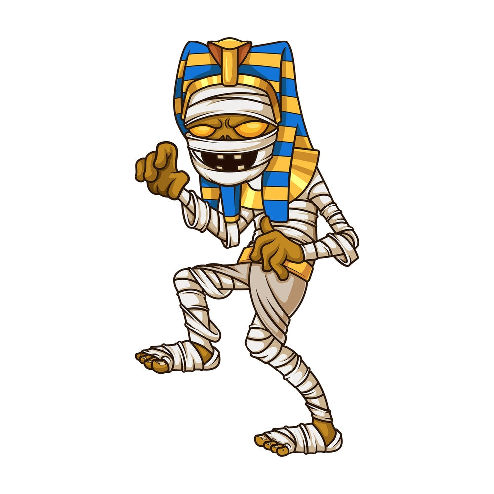 Scary pharaoh mummy. PNG - JPG and vector EPS file formats (infinitely scalable). Image isolated on transparent background.