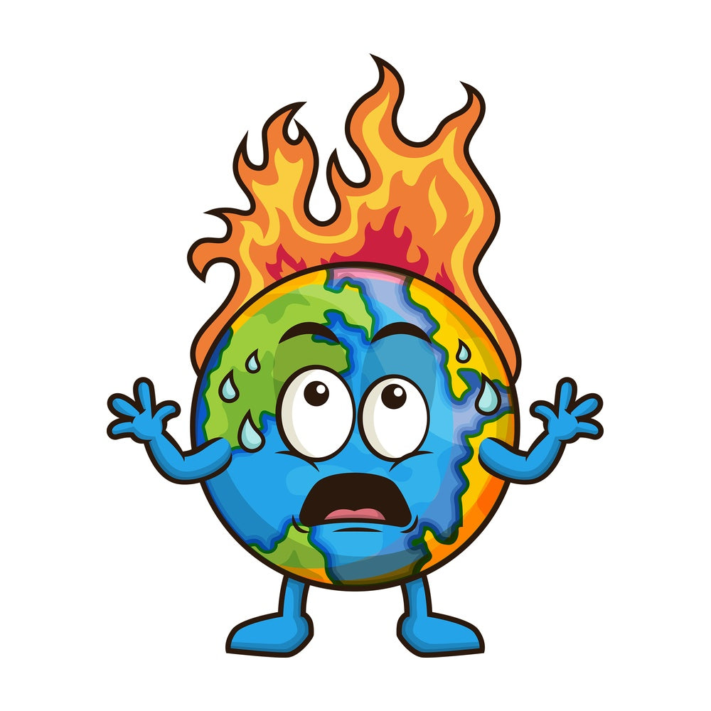 Earth on fire. PNG - JPG and vector EPS (infinitely scalable).