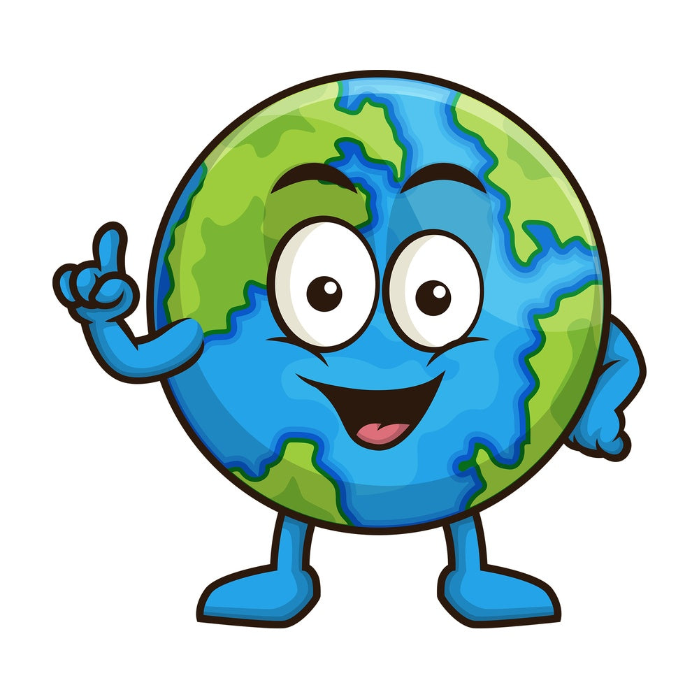 Earth pointing up. PNG - JPG and vector EPS (infinitely scalable).