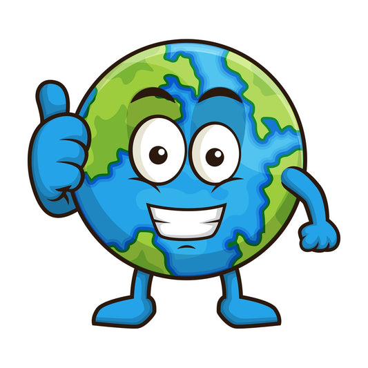 Happy earth. PNG - JPG and vector EPS (infinitely scalable).