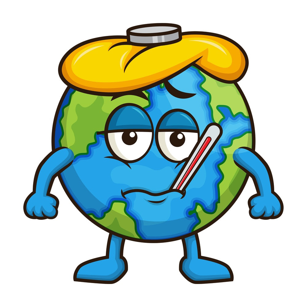 Sick earth. PNG - JPG and vector EPS (infinitely scalable).