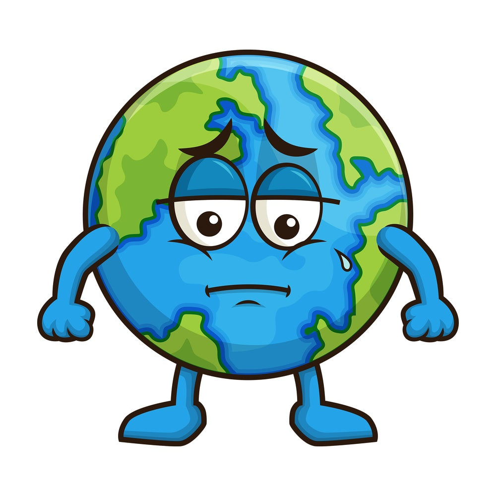 Sad earth. PNG - JPG and vector EPS (infinitely scalable).