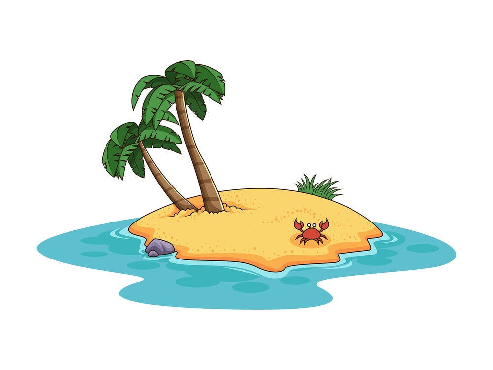 Smal desert island. PNG - JPG and vector EPS (infinitely scalable).