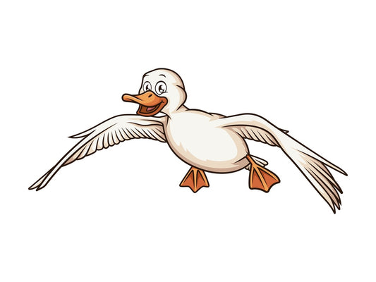 Flying duck. PNG - JPG and vector EPS (infinitely scalable).