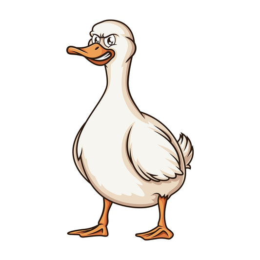 Mad duck. PNG - JPG and vector EPS (infinitely scalable).