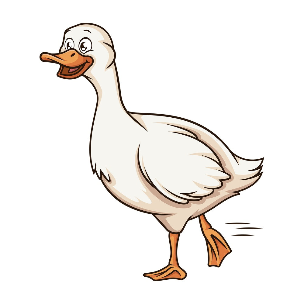 Running duck. PNG - JPG and vector EPS (infinitely scalable).