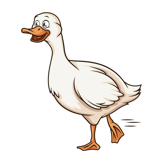 Running duck. PNG - JPG and vector EPS (infinitely scalable).