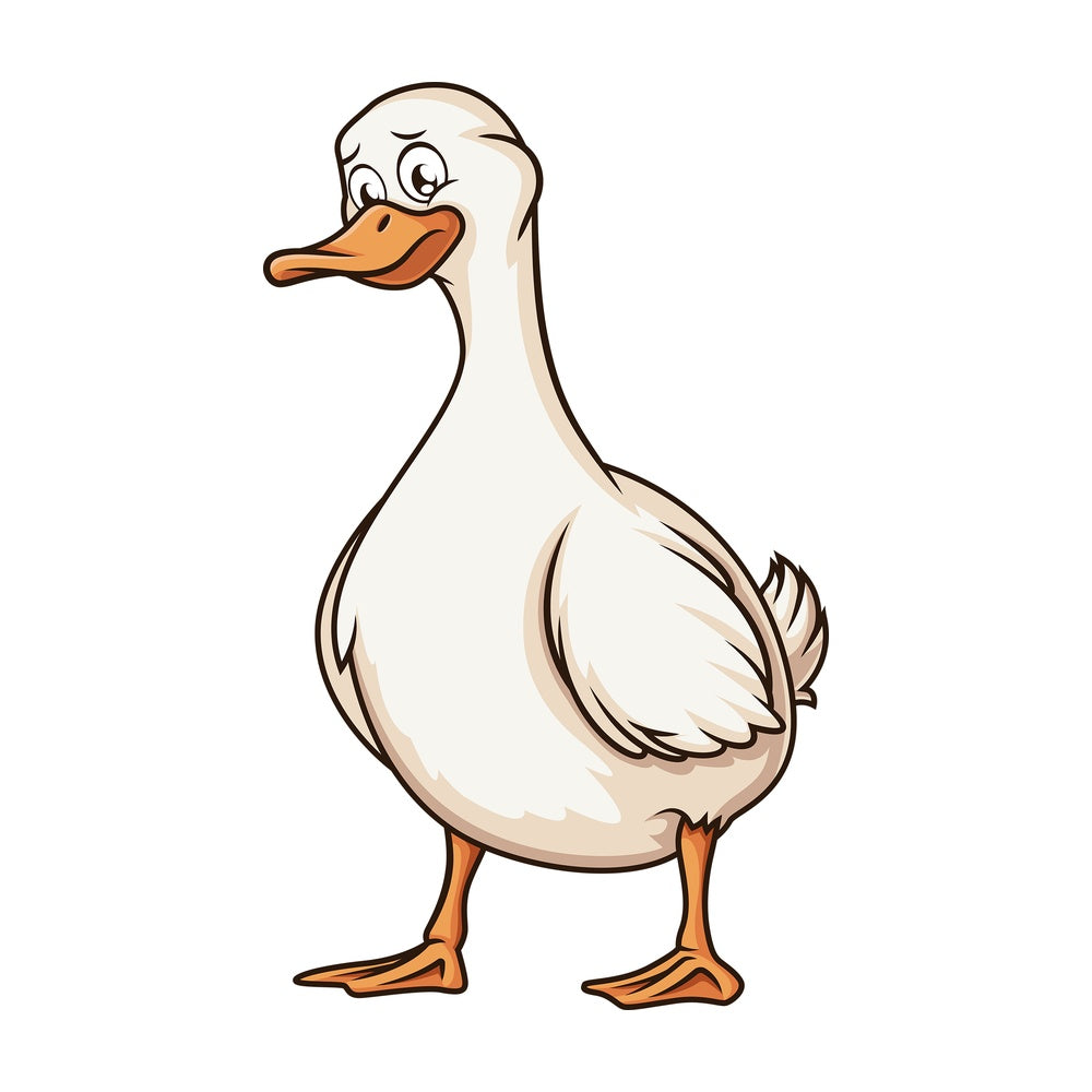 Sad duck. PNG - JPG and vector EPS (infinitely scalable).
