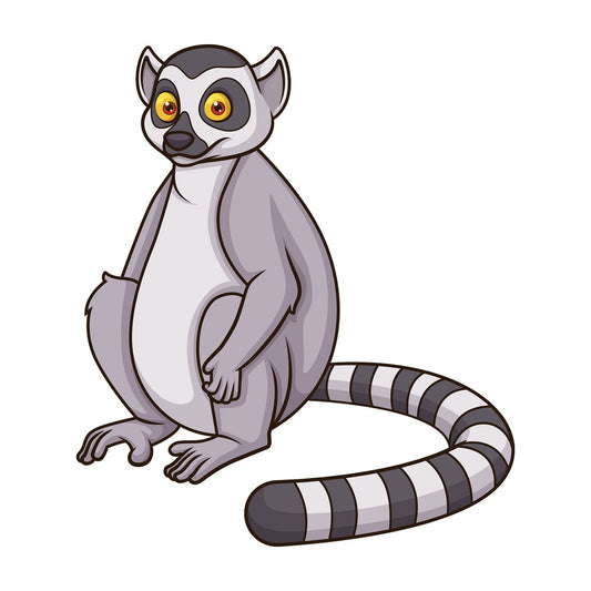 Lemur sitting. PNG - JPG and vector EPS (infinitely scalable).