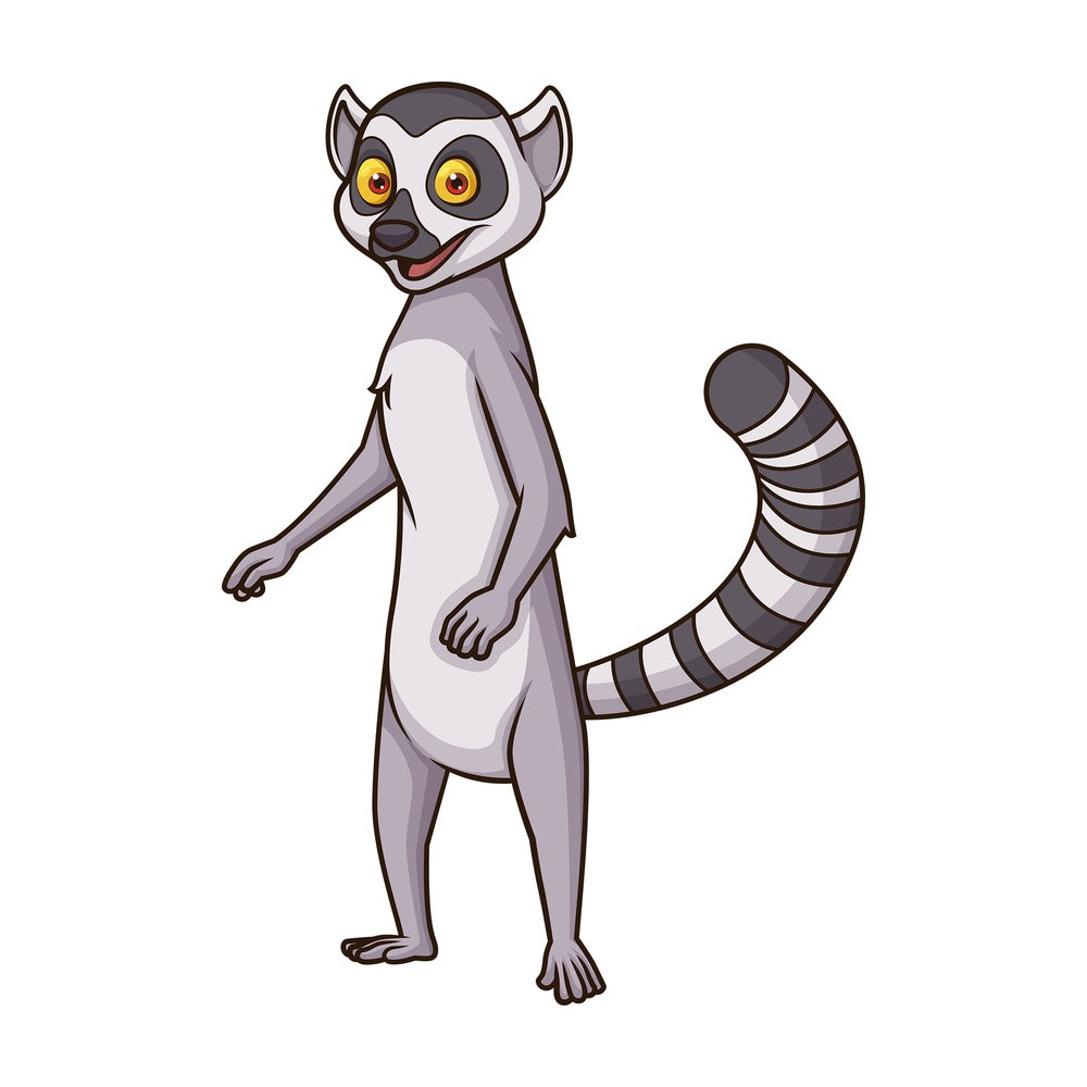 Happy lemur. PNG - JPG and vector EPS (infinitely scalable).