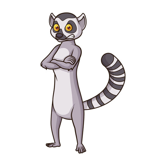 Angry lemur. PNG - JPG and vector EPS (infinitely scalable).