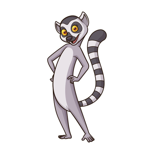 Female lemur. PNG - JPG and vector EPS (infinitely scalable).
