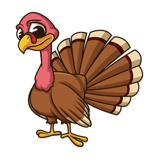 Sad turkey. PNG - JPG and vector EPS (infinitely scalable). Image isolated on transparent background.