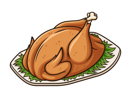 Roasted turkey. PNG - JPG and vector EPS (infinitely scalable).