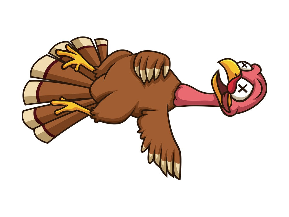 Dead turkey. PNG - JPG and vector EPS (infinitely scalable).
