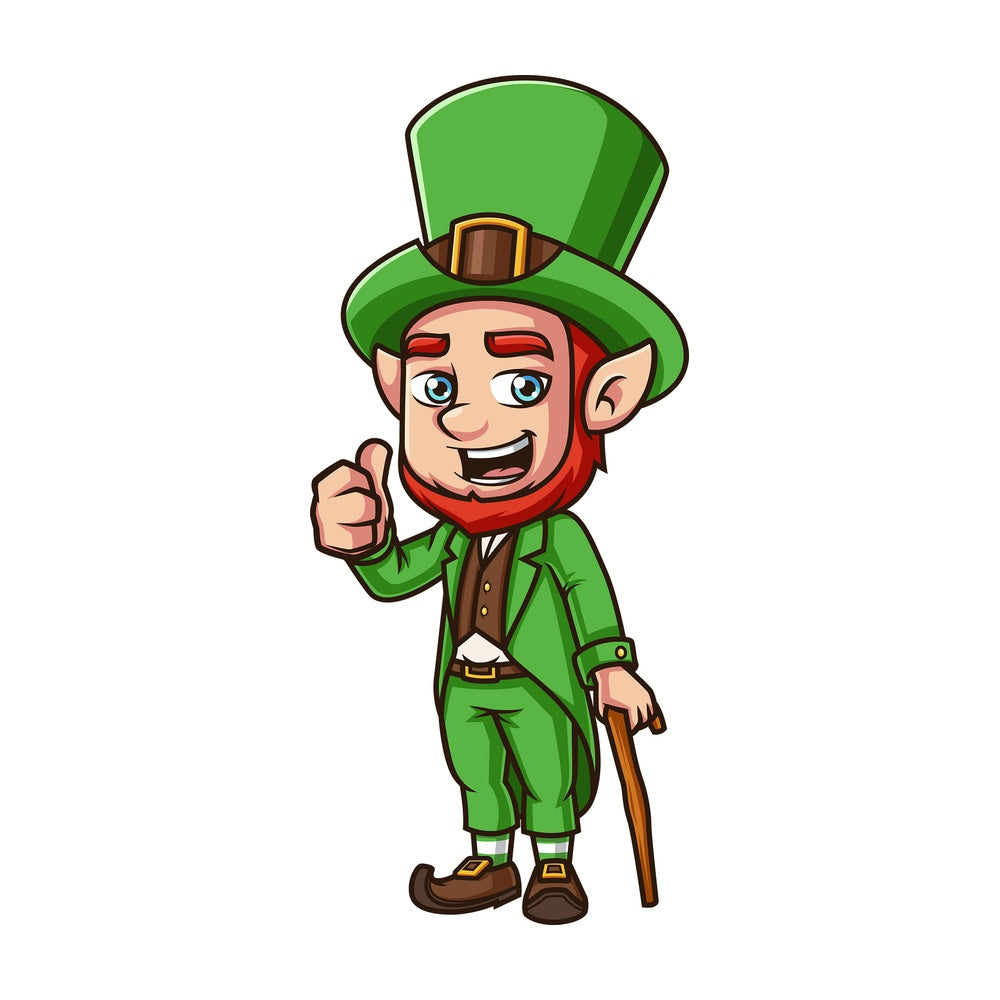Leprechaun thumbs up. PNG - JPG and vector EPS (infinitely scalable).