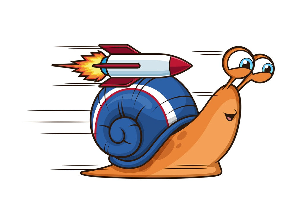 Fast snail. PNG - JPG and vector EPS (infinitely scalable).