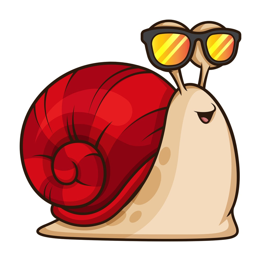 Cool snail with sunglasses. PNG - JPG and vector EPS (infinitely scalable).