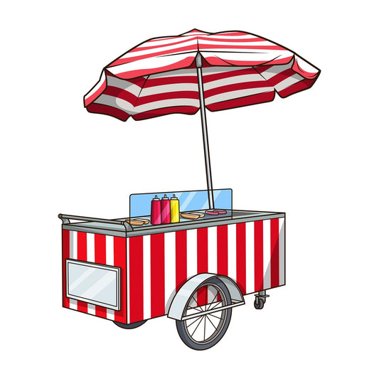 Hot dog cart. PNG - JPG and vector EPS (infinitely scalable).