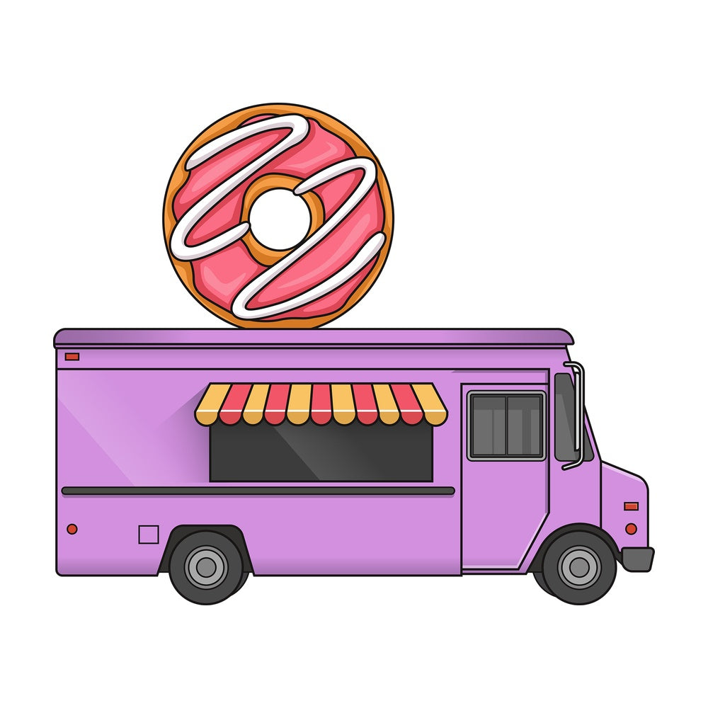 Donut Food Truck Side View