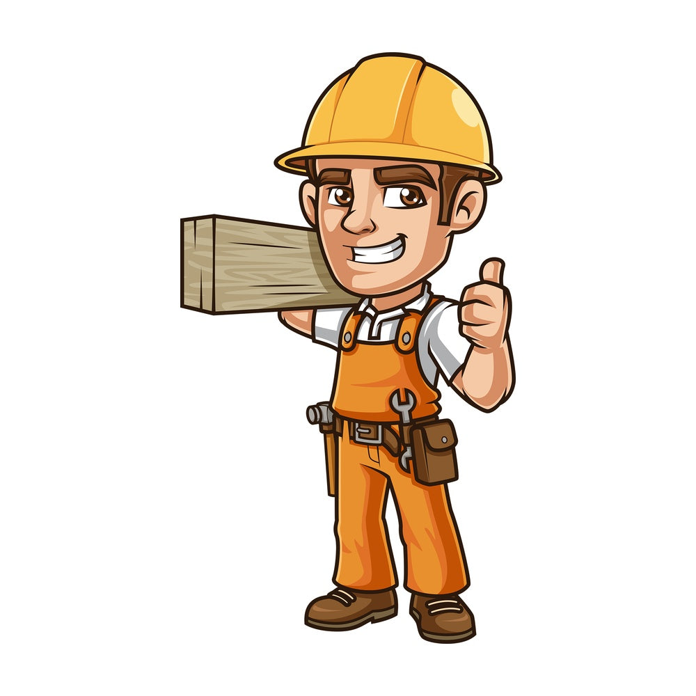 Construction worker thumbs up. PNG - JPG and vector EPS (infinitely scalable).