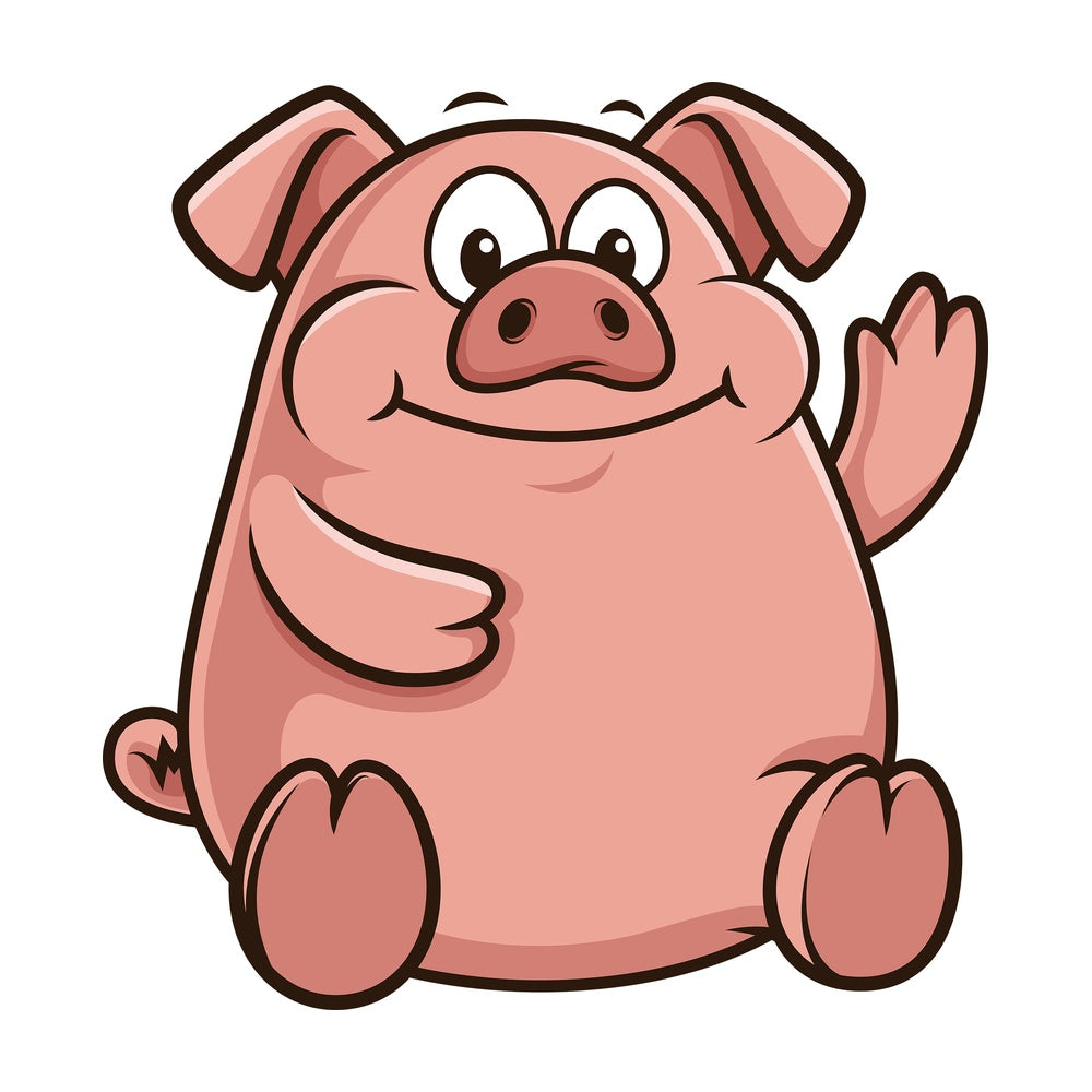 Chubby pig. PNG - JPG and vector EPS (infinitely scalable).