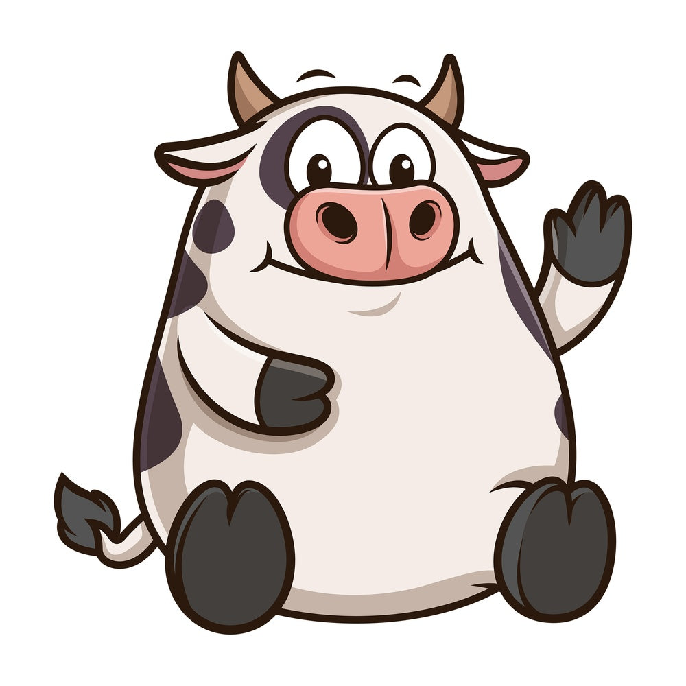 Chubby cow. PNG - JPG and vector EPS (infinitely scalable).
