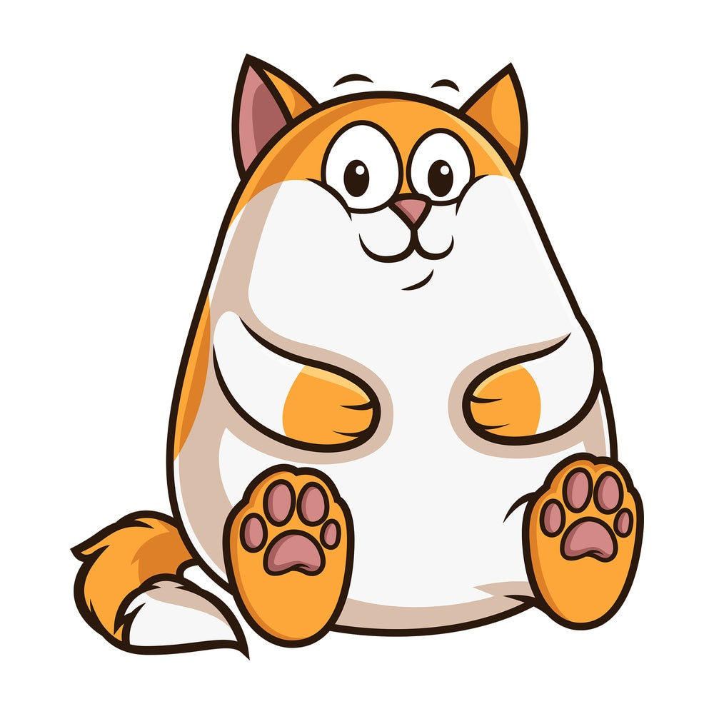Chubby cat. PNG - JPG and vector EPS (infinitely scalable).