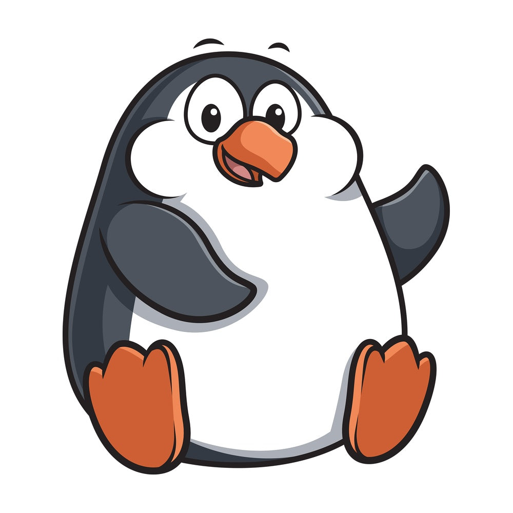 Chubby penguin. PNG - JPG and vector EPS (infinitely scalable).