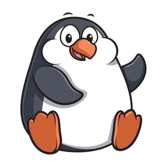 Chubby penguin. PNG - JPG and vector EPS (infinitely scalable).