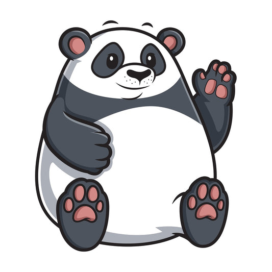 Chubby panda. PNG - JPG and vector EPS (infinitely scalable).