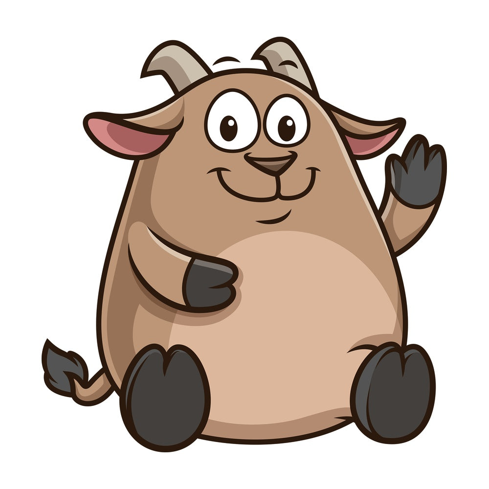 Chubby goat. PNG - JPG and vector EPS (infinitely scalable).