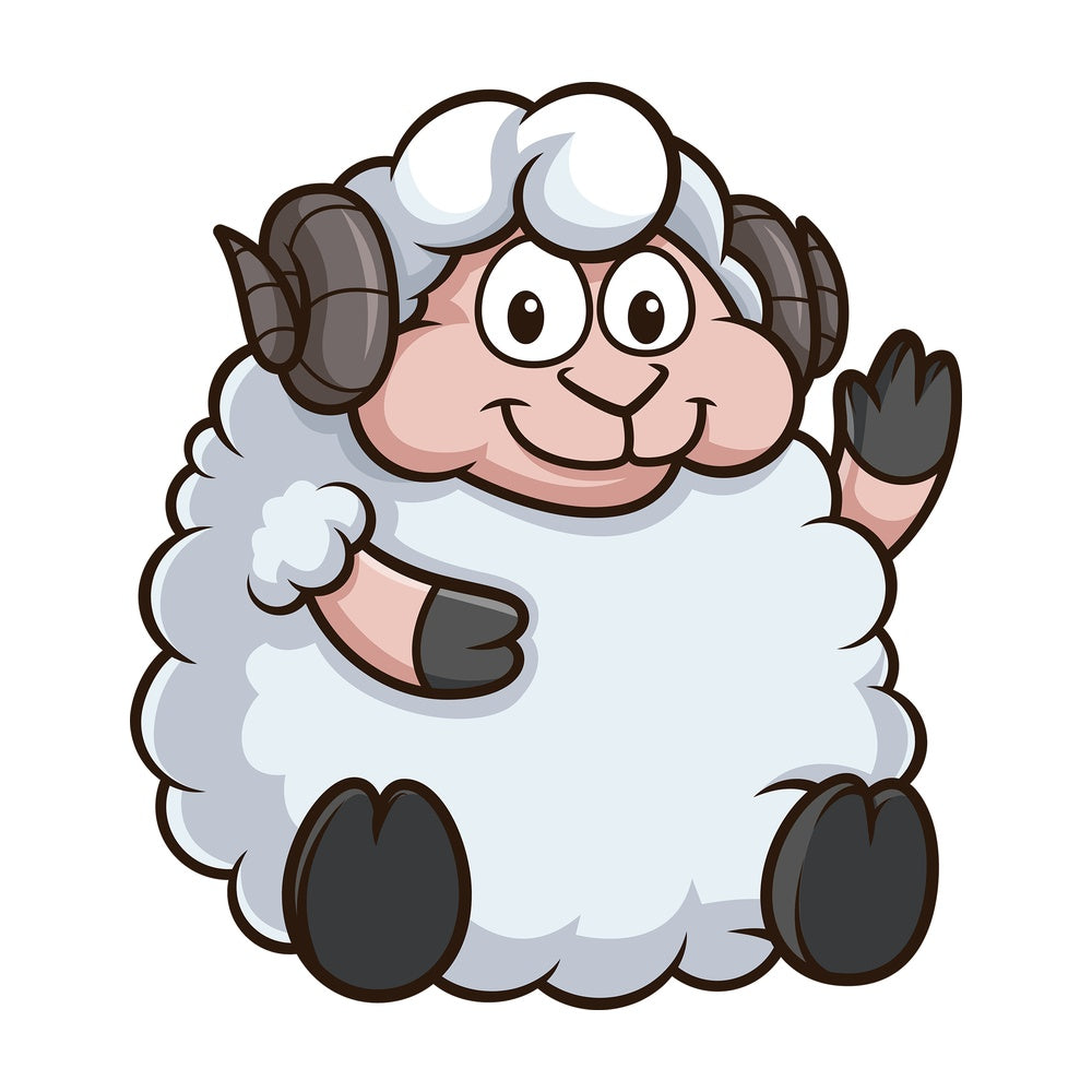 Chubby sheep. PNG - JPG and vector EPS (infinitely scalable).