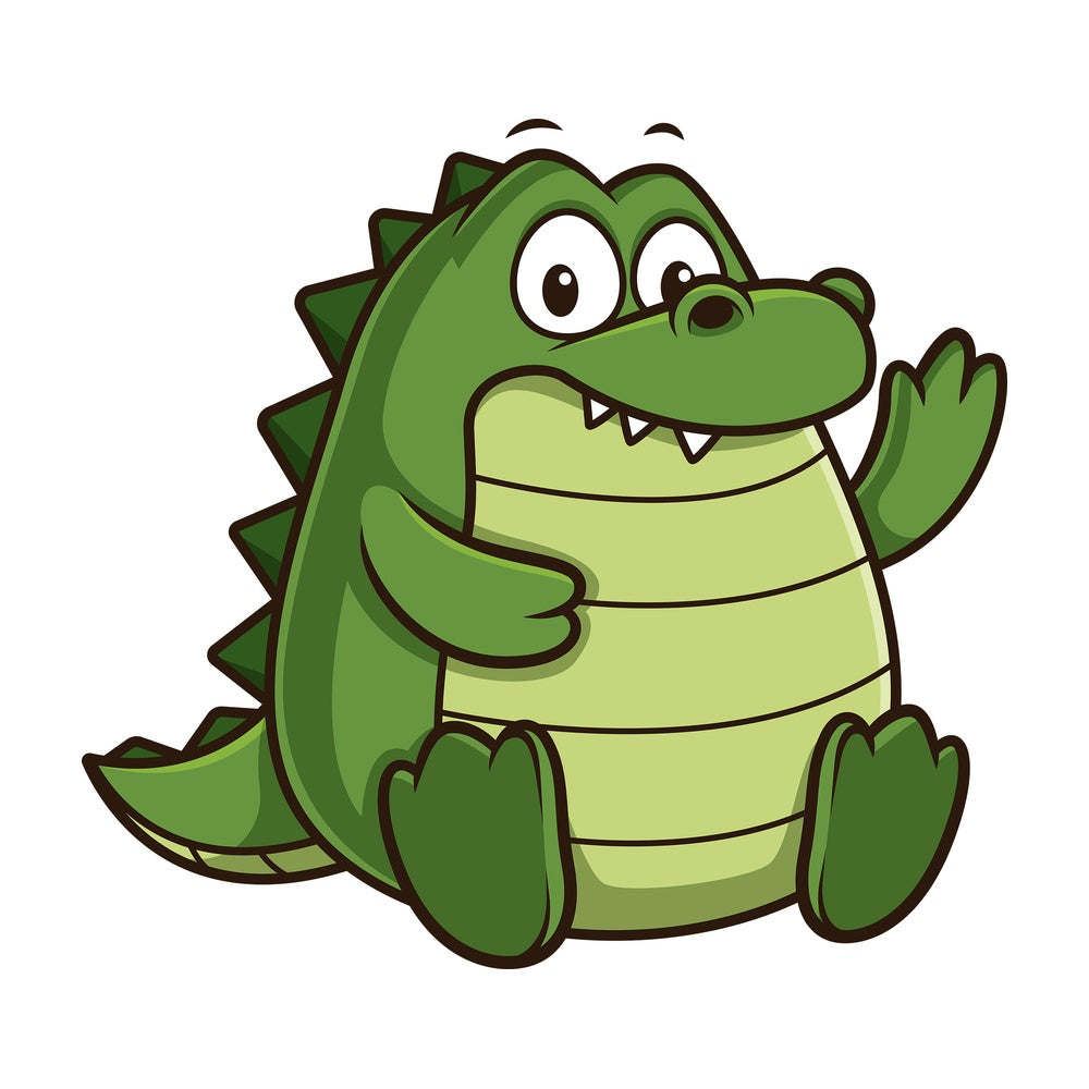 Chubby alligator. PNG - JPG and vector EPS (infinitely scalable).
