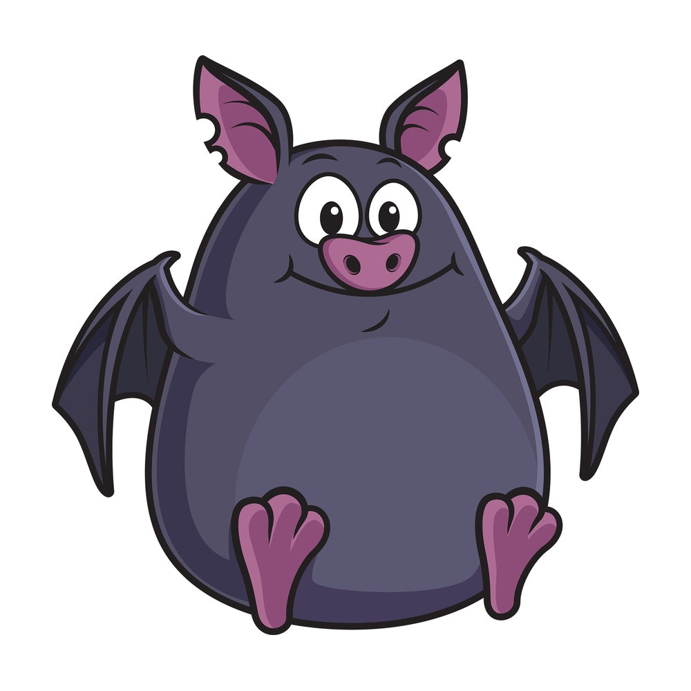 Chubby bat. PNG - JPG and vector EPS (infinitely scalable).