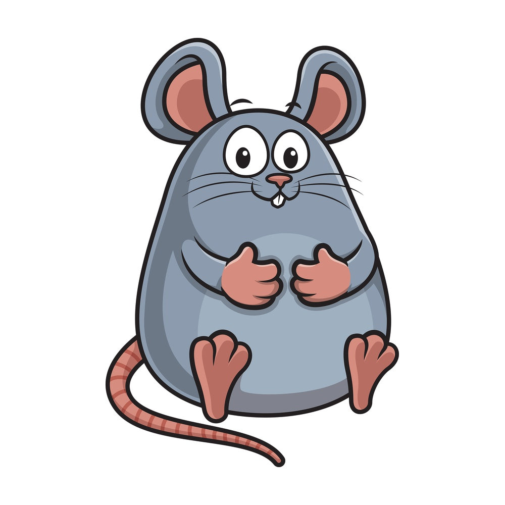 Chubby mouse. PNG - JPG and vector EPS (infinitely scalable).