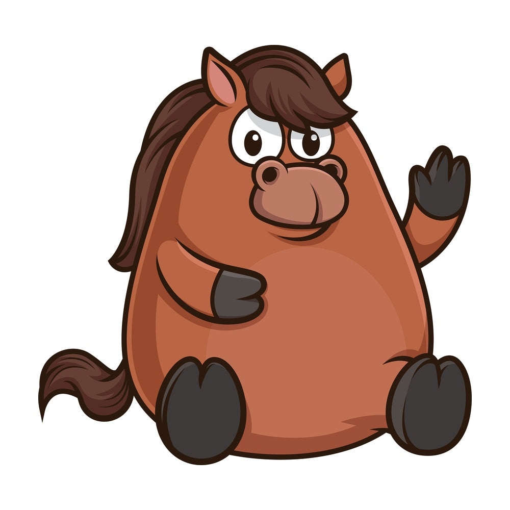 Chubby horse. PNG - JPG and vector EPS (infinitely scalable).