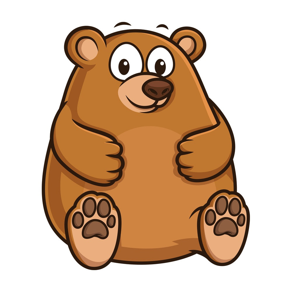 Chubby bear. PNG - JPG and vector EPS (infinitely scalable).