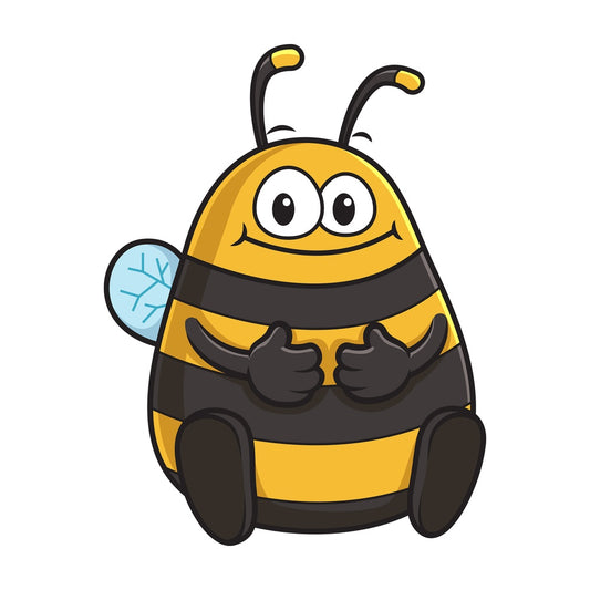 Chubby bee. PNG - JPG and vector EPS (infinitely scalable).