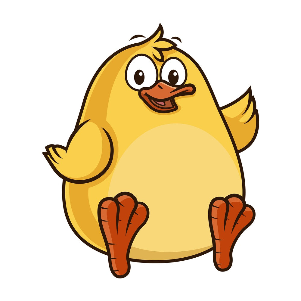 Chubby duck. PNG - JPG and vector EPS (infinitely scalable).