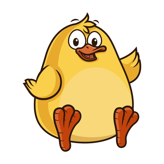 Chubby duck. PNG - JPG and vector EPS (infinitely scalable).