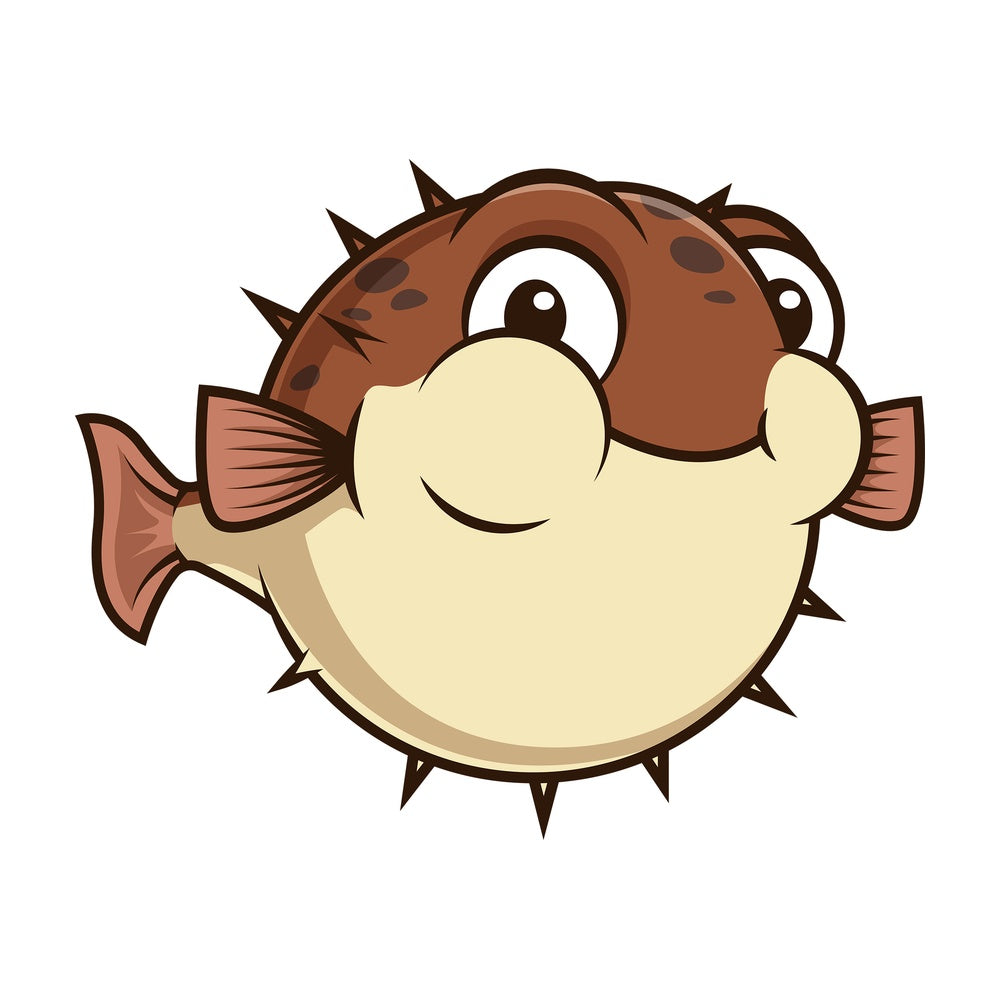 Chubby pufferfish. PNG - JPG and vector EPS (infinitely scalable).