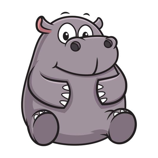 Chubby hippo. PNG - JPG and vector EPS (infinitely scalable).